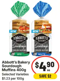 IGA Abbott's Bakery Sourdough Muffins offer