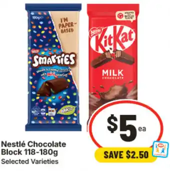 IGA Nestlé Chocolate Block offer