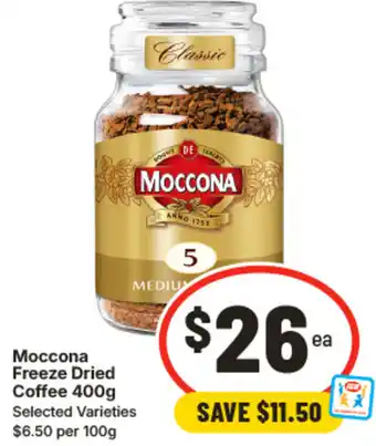 IGA Moccona Freeze Dried Coffee offer