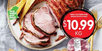 Spudshed Great Southern Pork Whole Scotch Fillet offer