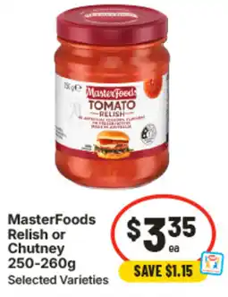 IGA MasterFoods Relish or Chutney offer