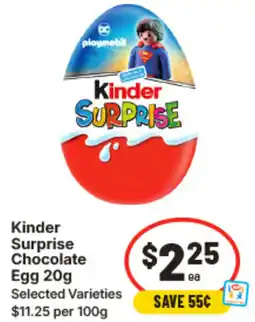 IGA Kinder Surprise Chocolate Egg offer