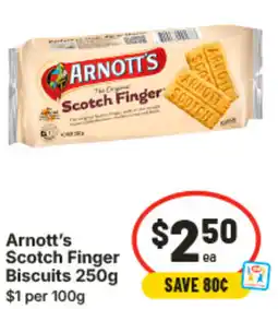 IGA Arnott's Scotch Finger Biscuits offer