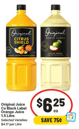 IGA Original Juice Co Black Label Orange Juice offer