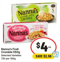 IGA Nanna's Fruit Crumble offer