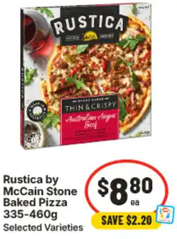 IGA Rustica by McCain Stone Baked Pizza offer