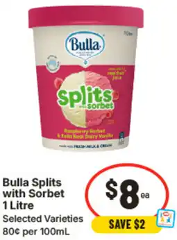 IGA Bulla Splits with Sorbet offer