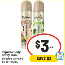 IGA Impulse Body Spray offer
