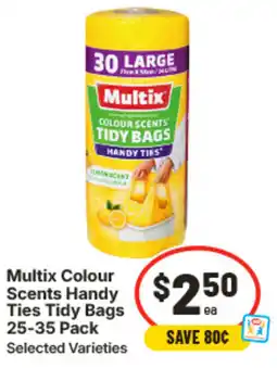 IGA Multix Colour Scents Handy Ties Tidy Bags offer