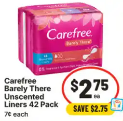 IGA Carefree Barely There Unscented Liners offer