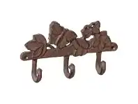 LivingStyles Butterfly & Ivy Cast Iron Wall Hook, Antique Rust offer
