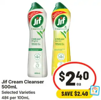 IGA Jif Cream Cleanser offer