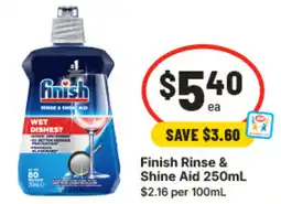 IGA Finish Rinse & Shine Aid offer