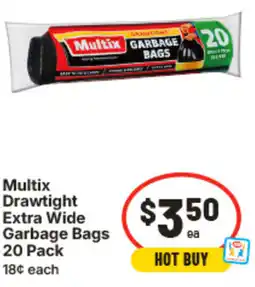 IGA Multix Drawtight Extra Wide Garbage Bags offer