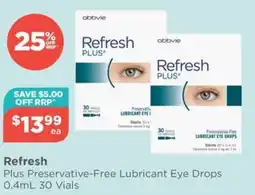Your Local Pharmacy Refresh Plus Preservative-Free Lubricant Eye Drops 0.4mL 30 Vials offer