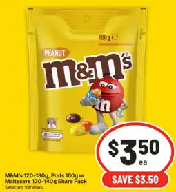 IGA M&M's, Pods or Maltesers Share Pack offer