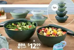 ALDI Nesting Bowls with Lids 5pc Set offer