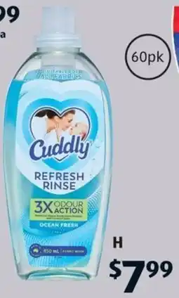ALDI Cuddly Fabric Rinse Ocean Fresh offer