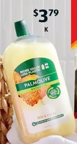 ALDI K Palmolive Milk and Honey Liquid Hand Soap Refill offer