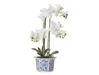 LivingStyles Artificial Butterfly Orchid in Chinoiserie Pot offer