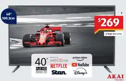 ALDI 40" AKAI Full HD Smart TV with webos offer