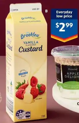 ALDI Brooklea Custard Vanilla offer