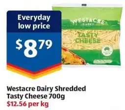 ALDI Westacre Dairy Shredded Tasty Cheese offer