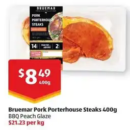 ALDI Bruemar Pork Porterhouse Steaks offer