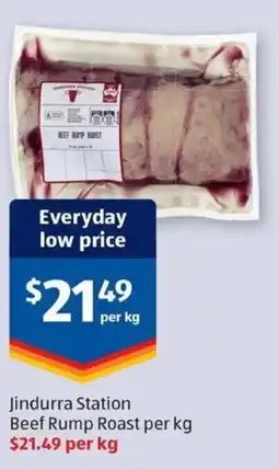 ALDI Jindurra Station Beef Rump Roast offer