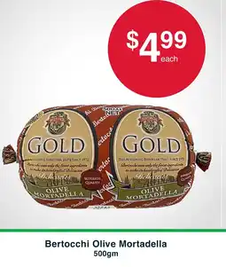 Australian Butchers Store Bertocchi Olive Mortadella offer