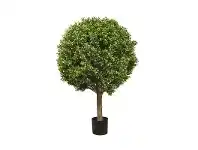 LivingStyles Artificial Boxwood Ball Topiary Tree, 75cm offer