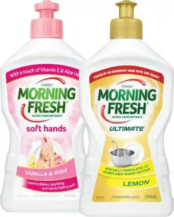 Coles Morning Fresh Ultimate, Botanical or Softer Hands Dishwashing Liquid 350mL offer