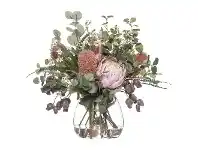 LivingStyles Artificial Native Mix in Garden Vase, Pink Flower offer
