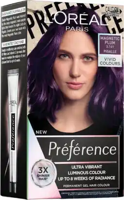 Priceline L'Oréal Paris Preference Vivid Permanent Hair Colour 3.161 Magnetic Plum offer
