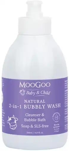 Priceline MOOGOO Baby & Child Natural 2-in-1 Bubbly Wash offer
