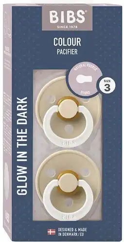Priceline Bibs Glow In The Dark Colour Pacifier Size 3 Vanilla offer