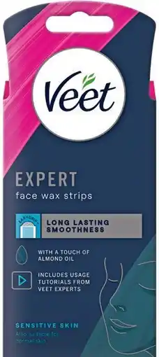 Priceline Veet Expert Face Wax Strips For Sensitive Skin 20 Strips offer