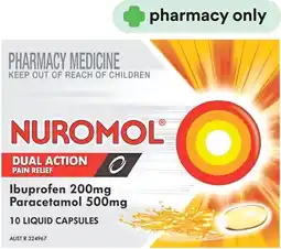 Priceline Nuromol Dual Action Pain Relief 10 Capsules offer