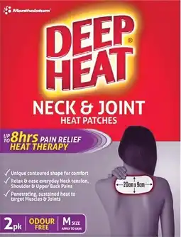 Priceline Deep Heat Neck & Joint Heat Patches offer