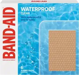 Priceline Band-Aid Waterproof Clear 6 Jumbo Pads offer
