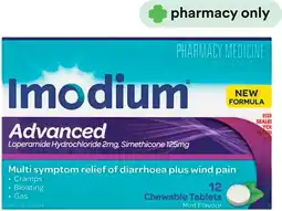 Priceline Imodium Advanced Chewable Mint Flavour 12 Tablets offer