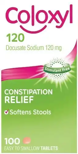 Priceline Coloxyl 120 Docusate Sodium 120mg 100 Tablets offer