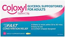 Priceline Coloxyl Glycerol Suppositories For Adults offer