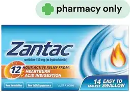 Priceline Zantac Ranitidine 150mg 14 Tablets offer