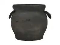 Semarang Paulownia Wood Planter, Black