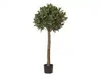 LivingStyles Potted Artificial Sweet Bay Tall Ball Topiary, 125cm offer
