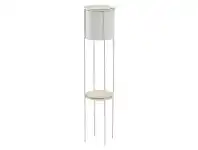 Franklin Metal Plant Stand with Wooden Shelf