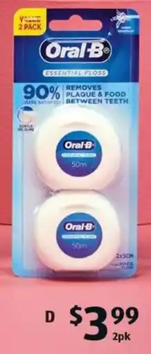 ALDI Oral B Essential Waxed Dental Floss offer