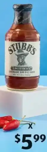 ALDI Stubbs BBQ Sauces offer