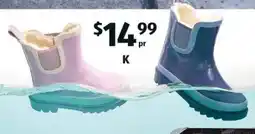 ALDI Childrens Sherpa Lined Rainboots offer